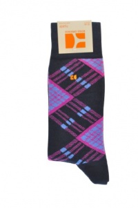 HUGO BOSS Men's Bright Argyle Crew Sock