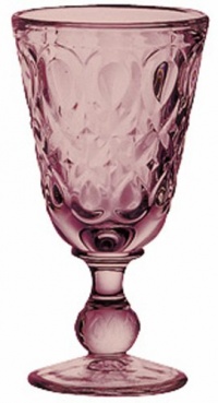 La Rochère Set of 6 Lyonnais Décor Amethyst 8-oz. Footed Wine Glasses La Rochère Set of 6 Lyonnais Décor Amethyst 8-oz. Footed Wine Glasses
