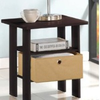Furinno 11157EX/BR (99978E) Espresso Living Set, End Table Bedroom Night Stand Furinno 11157EX/BR (99978E) Espresso Living Set, End Table Bedroom Night Stand