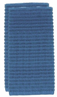 Ritz Royale Collection Solid Kitchen Towel Set, Federal Blue, 2-Piece