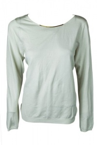 Calvin Klein Womens Golden Neck Applique Knit Long Sleeve Top