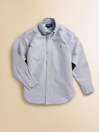 An all-season favorite and wardrobe essential in soft cotton oxford. Button-down collar Long sleeves with button barrel cuffs Button placket Embroidered polo pony logo Back yoke and box pleat Shirttail hem Cotton Machine wash Imported Please note: Number of buttons may vary depending on size ordered. An all-season favorite and wardrobe essential in soft cotton oxford. Button-down collar Long sleeves with button barrel cuffs Button placket Embroidered polo pony logo Back yoke and box pleat Shirttail hem Cotton Machine wash Imported Please note: Number of buttons may vary depending on size ordered.