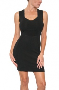 Women's French Connection T-Dani Crepe Scoop Neck Racer Dress in Black Size 10 Women's French Connection T-Dani Crepe Scoop Neck Racer Dress in Black Size 10