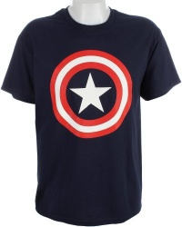 MARVEL CAPTAIN AMERICA DISTRESSED SHIELD S/S JERSEY T-SHIRT