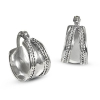 CleverEve Designer Series Native Inspired Exotic Bali Silver Earrings w/ Braids Pattern CleverEve Designer Series Native Inspired Exotic Bali Silver Earrings w/ Braids Pattern