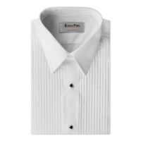 Tuxedo Shirt- White 1/4 Pleat Laydown Collar Tuxedo Shirt- White 1/4 Pleat Laydown Collar
