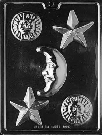 Cybrtrayd M147 Celestial Assortment Miscellaneous Chocolate Candy Mold Cybrtrayd M147 Celestial Assortment Miscellaneous Chocolate Candy Mold