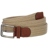 Beige Gunmetal Buckle Leather Tipped Braided Belt Beige Gunmetal Buckle Leather Tipped Braided Belt