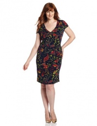 Jones New York Women's Plus-Size Faux Wrap Dress Jones New York Women's Plus-Size Faux Wrap Dress