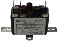 Supco 90380 General Purpose Fan Relay, 13 A Load Current, 24 V Coil Voltage, Normally Open and Normally Closed Contacts Supco 90380 General Purpose Fan Relay, 13 A Load Current, 24 V Coil Voltage, Normally Open and Normally Closed Contacts