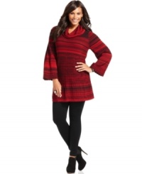 Snag fresh fashion this season with Style&co.'s long sleeve plus size sweater, crafted from a mixed knit. Snag fresh fashion this season with Style&co.'s long sleeve plus size sweater, crafted from a mixed knit.
