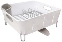 simplehuman Dish Rack, Compact, Plastic, White simplehuman Dish Rack, Compact, Plastic, White