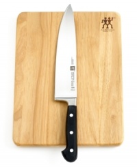 A chef's (set)up starts here. This ideal duo combines an ice-hardened blade, forged from one piece of steel, with a durable, attractive cutting board for a professional kitchen built on precision and ease. Lifetime warranty. A chef's (set)up starts here. This ideal duo combines an ice-hardened blade, forged from one piece of steel, with a durable, attractive cutting board for a professional kitchen built on precision and ease. Lifetime warranty.
