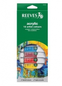 Reeves Acrylic Paints 10ml 24/Pkg-Assorted Colors