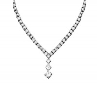 B. Brilliant Sterling Silver Necklace, 17 Cubic Zirconia Triple Drop Pendant (24-3/8 ct. t.w.) B. Brilliant Sterling Silver Necklace, 17 Cubic Zirconia Triple Drop Pendant (24-3/8 ct. t.w.)