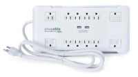 Plugable 12 Outlet Power Surge Protector with Built-in Dual USB Charging Ports for Samsung Galaxy S4, iPad, iPod, iPhone and other USB Tablet and Phone Devices Plugable 12 Outlet Power Surge Protector with Built-in Dual USB Charging Ports for Samsung Galaxy S4, iPad, iPod, iPhone and other USB Tablet and Phone Devices