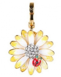Juicy Couture Charm Daisy Flower w Ladybug Pave Accents Gold Bracelet Charm YJRUO735 Juicy Couture Charm Daisy Flower w Ladybug Pave Accents Gold Bracelet Charm YJRUO735