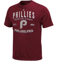 Philadelphia Phillies Majestic Cooperstown The Barney Maroon T-Shirt Philadelphia Phillies Majestic Cooperstown The Barney Maroon T-Shirt