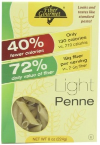 FiberGourmet Light Penne, 8-Ounce Boxes (Pack of 6)