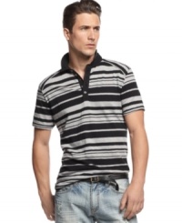 Stripe sensation. This polo shirt from INC International concepts upgrades your casual look. Stripe sensation. This polo shirt from INC International concepts upgrades your casual look.