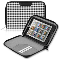 CaseCrown Oxford Zip Case Cover Stand (Black & White) for Apple iPad Mini CaseCrown Oxford Zip Case Cover Stand (Black & White) for Apple iPad Mini