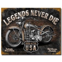Legends - Never Die Tin Sign , 16x12 Legends - Never Die Tin Sign , 16x12