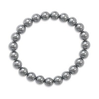 CleverEve Designer Series 8mm Hematite Bead Stretch Bracelet CleverEve Designer Series 8mm Hematite Bead Stretch Bracelet