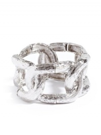 GUESS Women's Silver-Tone Textured Stretch Bracelet, SILVER GUESS Women's Silver-Tone Textured Stretch Bracelet, SILVER