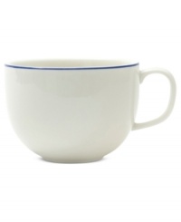 Keep it simple. The Blue Band mug combines a minimalist shape with a crisp white glaze and fresh cobalt edge. Durable porcelain adds to its versatility. From Marcela by Prima Design. Keep it simple. The Blue Band mug combines a minimalist shape with a crisp white glaze and fresh cobalt edge. Durable porcelain adds to its versatility. From Marcela by Prima Design.