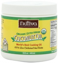 Nutiva Organic Extra Virgin Coconut Oil, 15-Ounce Tubs (Pack of 2)