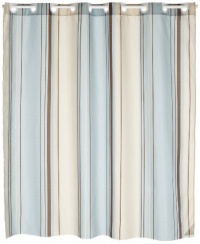 Carnation Home Fashions EZ On Fabric Shower Curtain, Blue Stripes Carnation Home Fashions EZ On Fabric Shower Curtain, Blue Stripes
