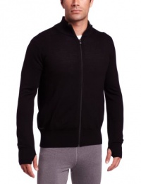 Icebreaker Men's Long Sleeve Aries Cardigan, X-Large, Black Icebreaker Men's Long Sleeve Aries Cardigan, X-Large, Black