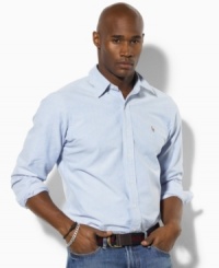 Long-sleeved sport shirt, cut for a comfortable, classic fit. Long-sleeved sport shirt, cut for a comfortable, classic fit.