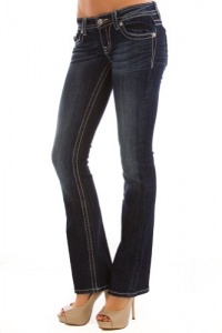 Miss Me Women's Bedecked Fleur-De-Lis Applique Bootcut Jeans Miss Me Women's Bedecked Fleur-De-Lis Applique Bootcut Jeans