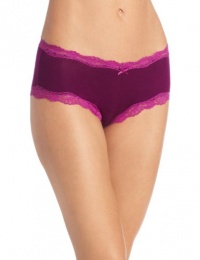 Maidenform Women's Modal Cheeky Hipster With Lace Panty Maidenform Women's Modal Cheeky Hipster With Lace Panty