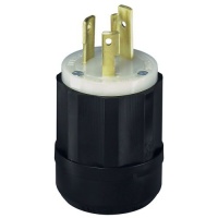 Leviton 2621 30 Amp, 250 Volt, NEMA L6-30P, 2P, 3W, Locking Plug, Industrial Grade, Grounding - Black-White Leviton 2621 30 Amp, 250 Volt, NEMA L6-30P, 2P, 3W, Locking Plug, Industrial Grade, Grounding - Black-White