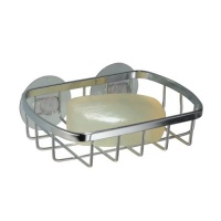 InterDesign Suction Soap Dish, Chrome/Stainless Steel InterDesign Suction Soap Dish, Chrome/Stainless Steel