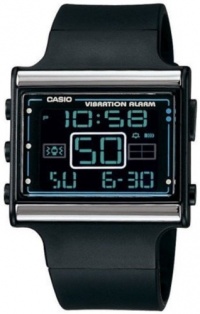 Casio Women's Vibration Alar LDF10-1A Black Resin Quartz Watch with Digital Dial