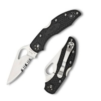 Spyderco byrd Meadowlark2 Black FRN ComboEdge Knife