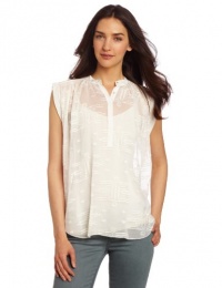 Rebecca Taylor Women's Aztec Chiffon Embroidered Sleeveless Top, Cream, 6 Rebecca Taylor Women's Aztec Chiffon Embroidered Sleeveless Top, Cream, 6