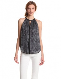 Rebecca Taylor Women's Burnout Halter, Charcoal Combo, 4 Rebecca Taylor Women's Burnout Halter, Charcoal Combo, 4