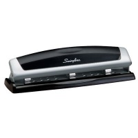 Swingline Precision Pro Desktop 3 Hole Punch, 10 Sheet Capacity, Black and Silver (A7074038A) Swingline Precision Pro Desktop 3 Hole Punch, 10 Sheet Capacity, Black and Silver (A7074038A)
