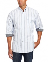 Nautica Men's Long Sleeve Basket Weave Stripe Woven Nautica Men's Long Sleeve Basket Weave Stripe Woven