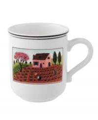 A couple works together to tend the farm on this Design Naif mug, featuring premium Villeroy & Boch porcelain. A couple works together to tend the farm on this Design Naif mug, featuring premium Villeroy & Boch porcelain.