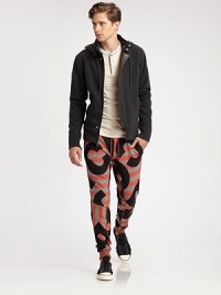 Artfully printed and striped cotton pant that is just as comfortable as your favorite sweatshirt.Drawstring waistSide slash, back zippered welt pocketsInseam, about 29CottonMachine washImported Artfully printed and striped cotton pant that is just as comfortable as your favorite sweatshirt.Drawstring waistSide slash, back zippered welt pocketsInseam, about 29CottonMachine washImported