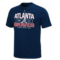 MLB Majestic Atlanta Braves Authentic Experience T-Shirt - Navy Blue MLB Majestic Atlanta Braves Authentic Experience T-Shirt - Navy Blue