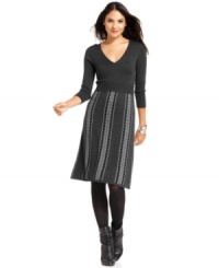 This petite sweater dress from Spense is cozy and cute! Pair with booties and tights for a fall-ready look! This petite sweater dress from Spense is cozy and cute! Pair with booties and tights for a fall-ready look!