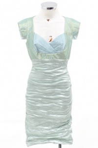 Nicole Miller Green Deep Scoop Neck Dress Nicole Miller Green Deep Scoop Neck Dress