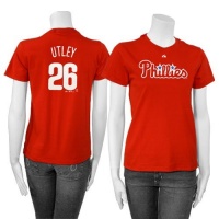 Chase Utley Philadelphia Phillies Women's Name and Number T-Shirt Chase Utley Philadelphia Phillies Women's Name and Number T-Shirt