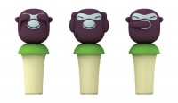 A di Alessi Banana Boys Wine Stoppers, 3 Pack A di Alessi Banana Boys Wine Stoppers, 3 Pack